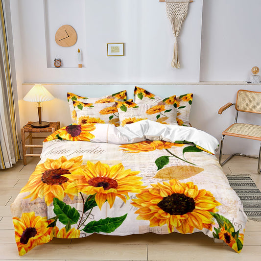 SunsetDream - Sunflower Flowers Duvet Cover Bedding Set | Gogh | France | Beau Jardin