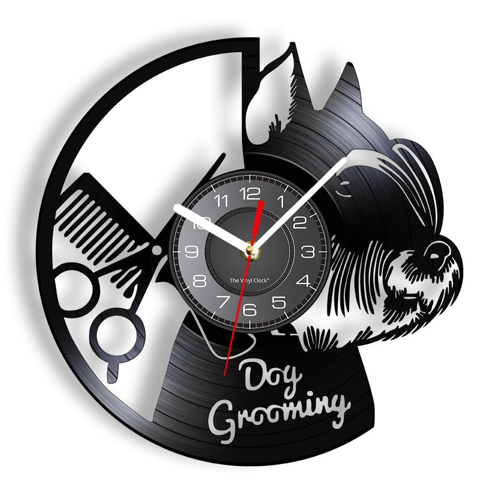 DoggyStyle - Vinyl Wandklok voor Hondenliefhebbers