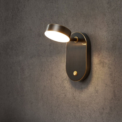 LumiStyle - Modern wall lamp with cylindrical copper design 