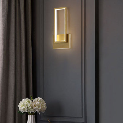 LumiDazzle - Luxurious gold LED wall lamp with minimalist design 