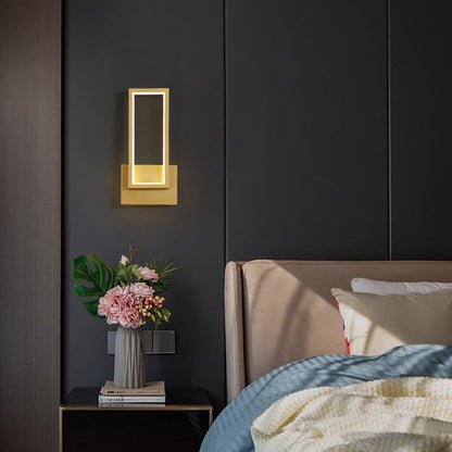 LumiDazzle - Luxurious gold LED wall lamp with minimalist design 