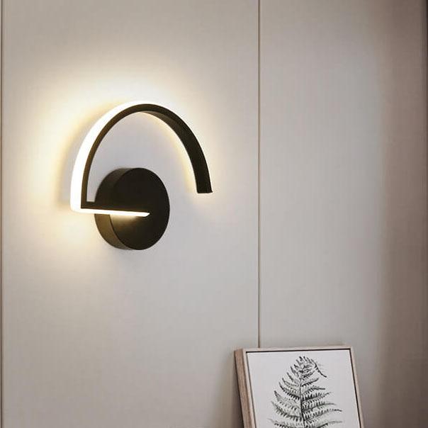 LumiLine - Modern aluminum LED wall lamp with minimalist curves 