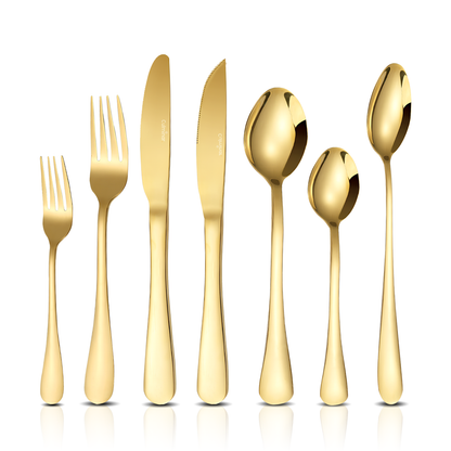 GoldGlamour - Champagne Gold Cutlery Set