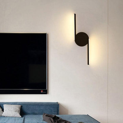 LumiLine - Modern aluminum LED wall lamp with minimalist curves 