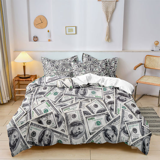 StyleKids - Dekbedovertrek Kids Rich Dollars Beddengoed Set Kinderkamer Tiener