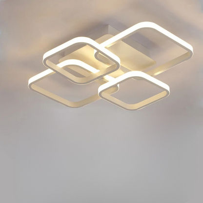 Nordic LED Ceiling Lamp – Modern 4-Ring Design for Every Room