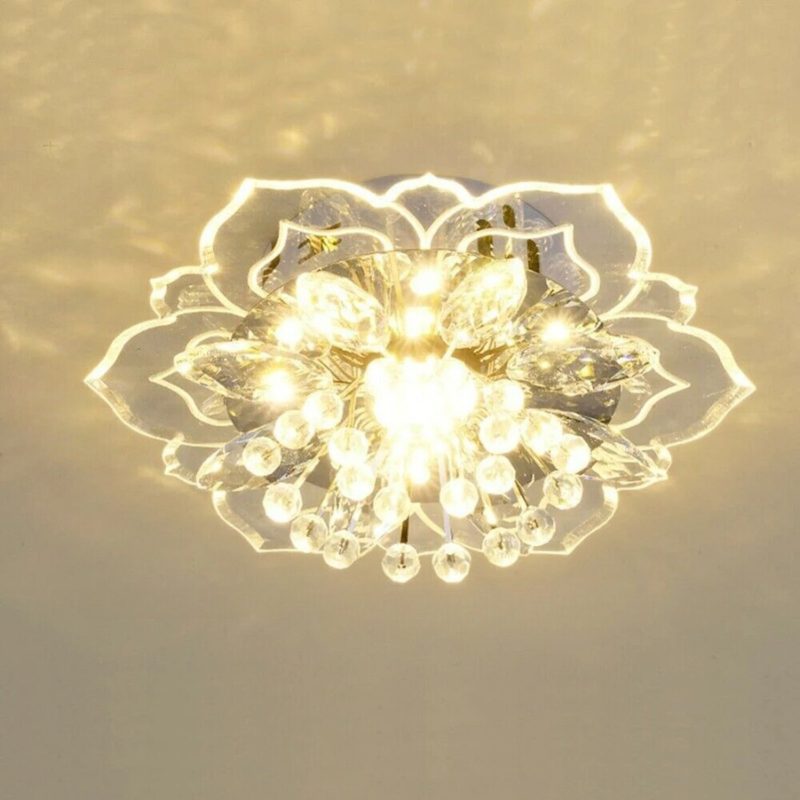 Creative LED Crystal Flower Chandelier – Sophisticated Lighting for Any Space