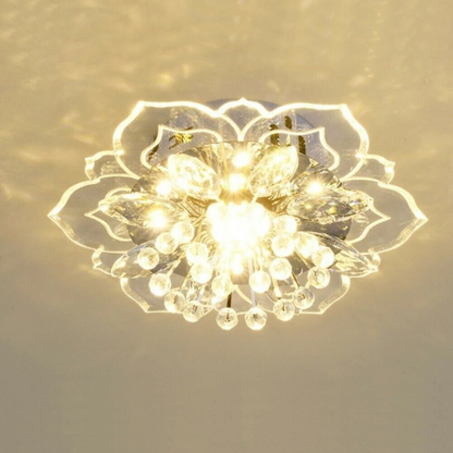 Creative LED Crystal Flower Chandelier – Sophisticated Lighting for Any Space