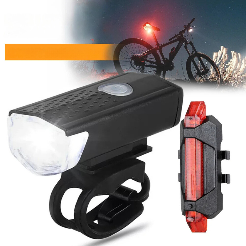 Bike Light - Rechargeable Lighting Set with Multiple Modes