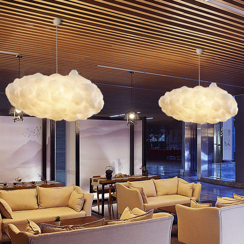 TranquilAura - Cloud Shaped LED Pendant Lamp for a Soothing Interior 