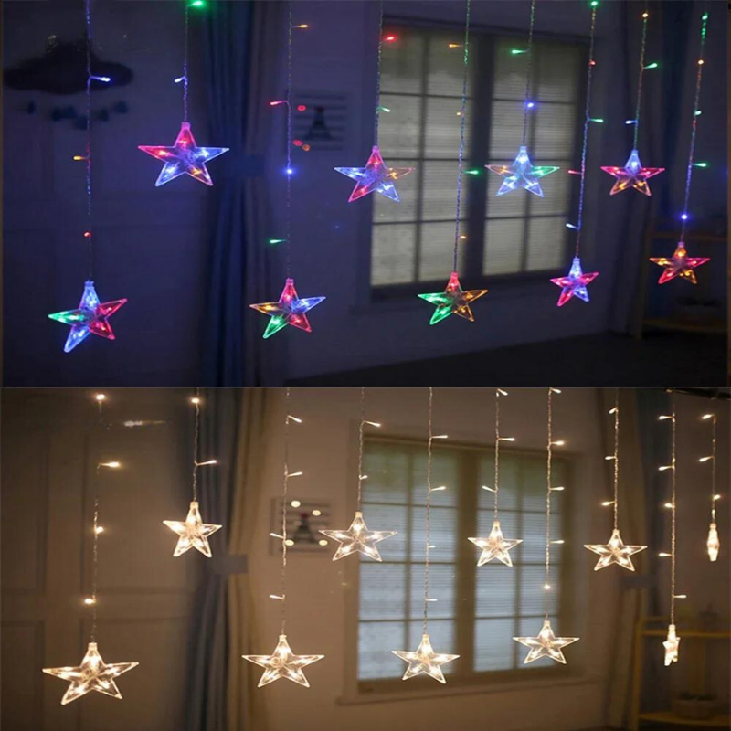 LumieresFestives - Star and Moon Shaped Garland