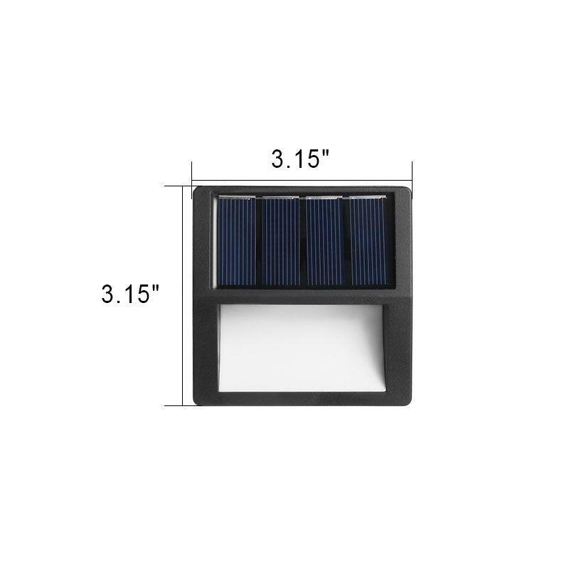 Round Square Waterproof Solar Outdoor Patio Step Light 