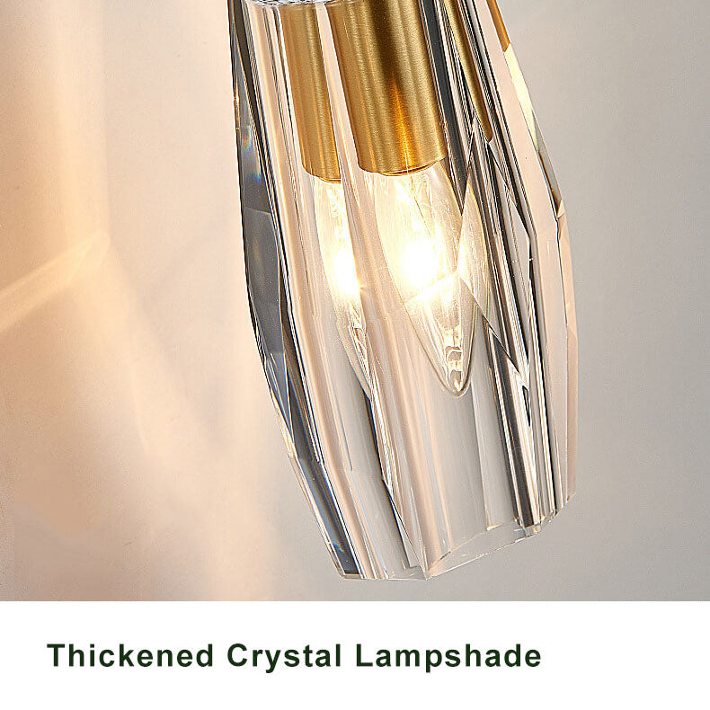 CrystalGlow - Modern geometric crystal glass wall lamp with 1 light 