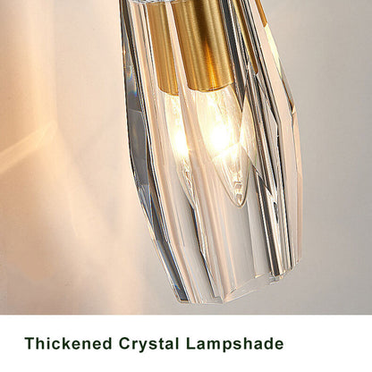 CrystalGlow - Modern geometric crystal glass wall lamp with 1 light 