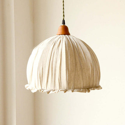 EcoLume - Scandinavian LED Pendant Lamp in Beige Fabric 