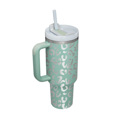 Insulated Mug with Handle and Straw | 40 oz