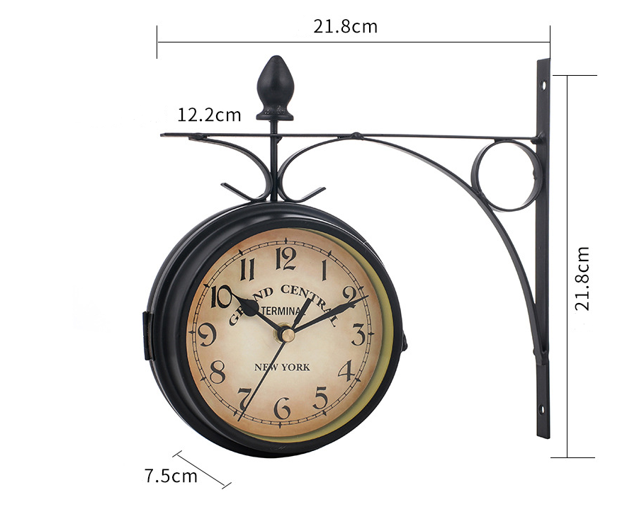 EuroElegance Double Sided Wall Clock