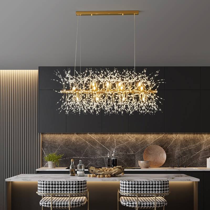 LunaireChic – Witte en Gouden LED Hanglamp voor Leefruimtes