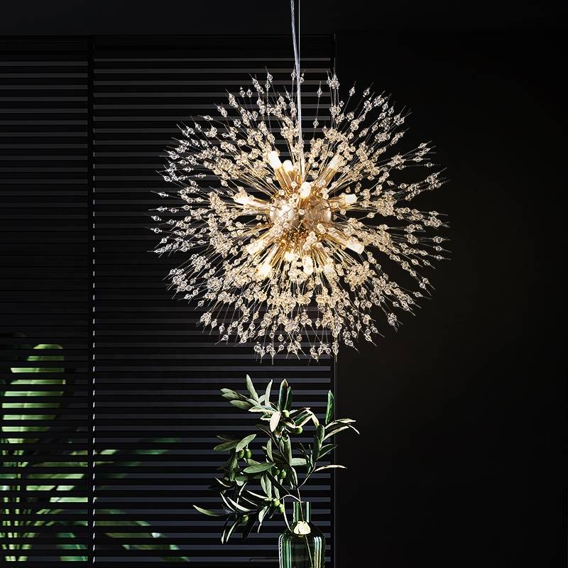 Elegant LED Pendant Lamp Luna - White &amp; Gold Metal