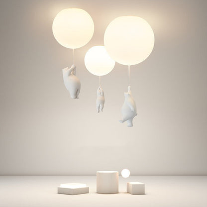 SkyDream - Children's Hanging Lamp with Bear and Balloon 