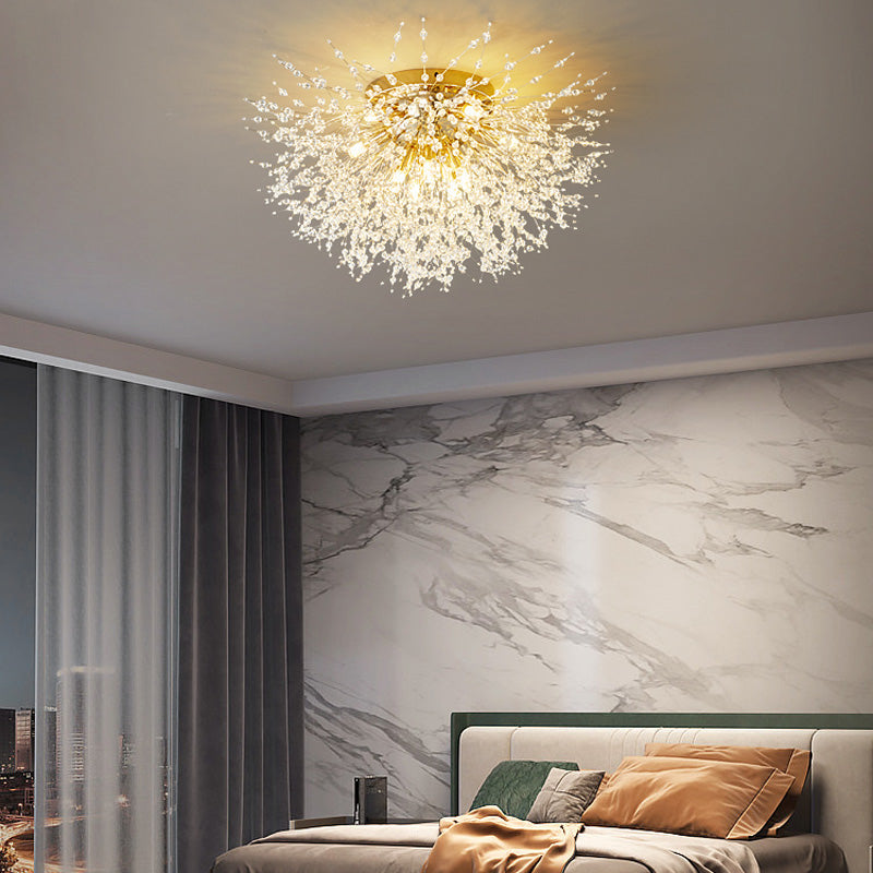 Elegant LED Pendant Lamp Luna - White &amp; Gold Metal