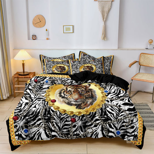 JungleGlow - Tiger Printed Duvet Cover Kids Duvet Bedding Set