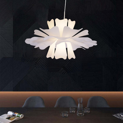 Petalia - Elegant White Metal Pendant Lamp