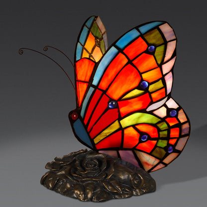 ElegantLight - Atmospheric Bedside Lamp with Butterfly Head and Rose Base