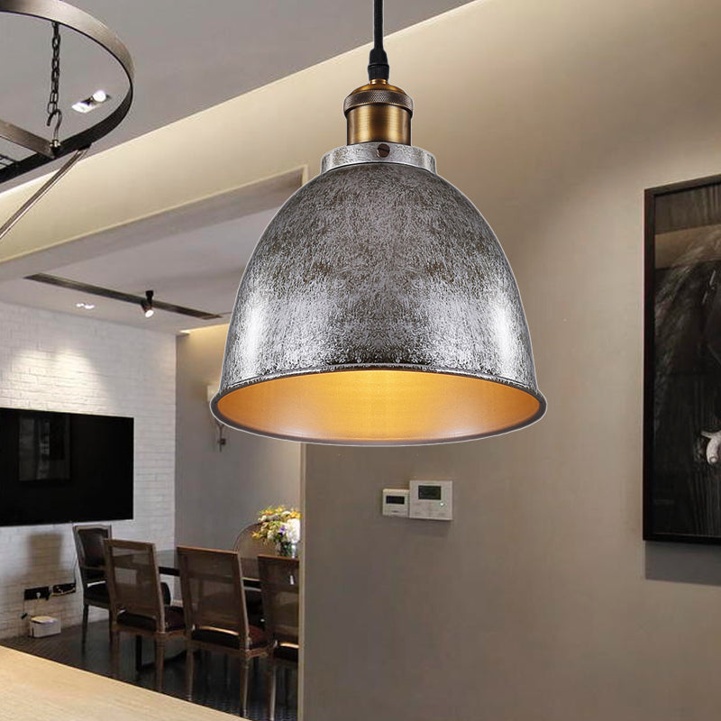 DomeLight - Wrought Iron Pendant Lamp with Atmospheric Appearance