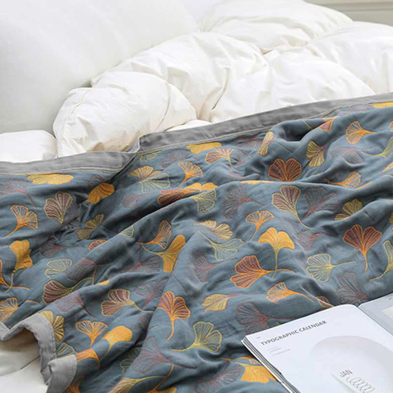 LeafLux - Reversible cotton duvet cover with leaf motif