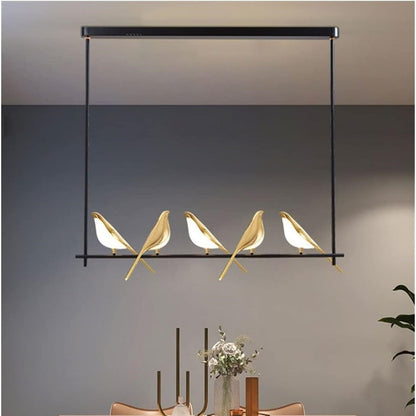 Creative LED Pendant Lamp in the Shape of Birds with Rings