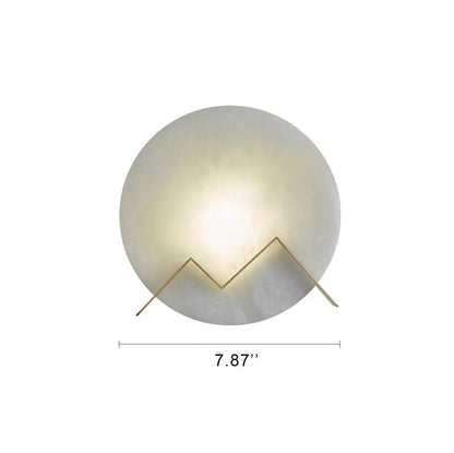 MarmerGlow - Circular LED wall lamp made of marble with 1 light 