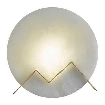 MarmerGlow - Circular LED wall lamp made of marble with 1 light 