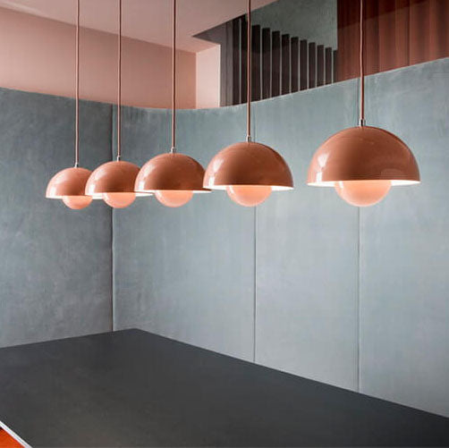 Semi-circular Scandinavian hanging lamp Macaron 