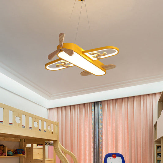 Airplane Shaped LED Pendant Light for Children's Room 