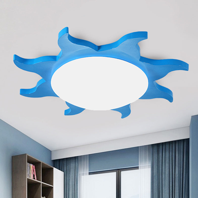 Ceiling lamp in sun shape - Cartoon of wood and acrylic