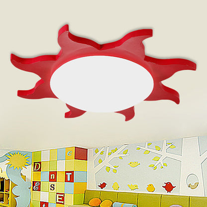 Ceiling lamp in sun shape - Cartoon of wood and acrylic