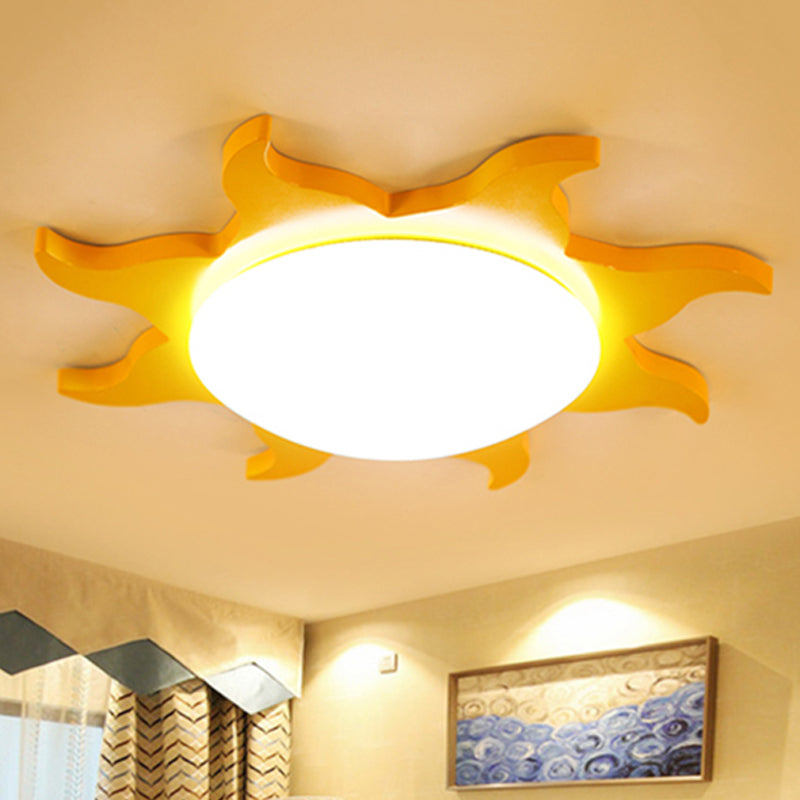 Ceiling lamp in sun shape - Cartoon of wood and acrylic