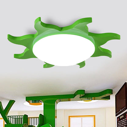 Ceiling lamp in sun shape - Cartoon of wood and acrylic