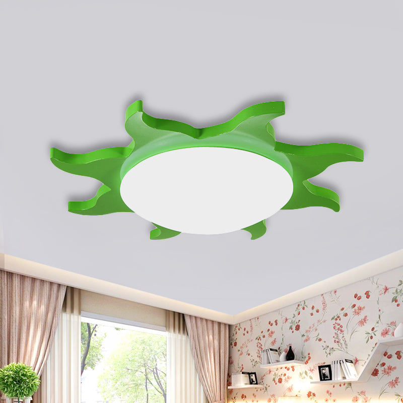 Ceiling lamp in sun shape - Cartoon of wood and acrylic