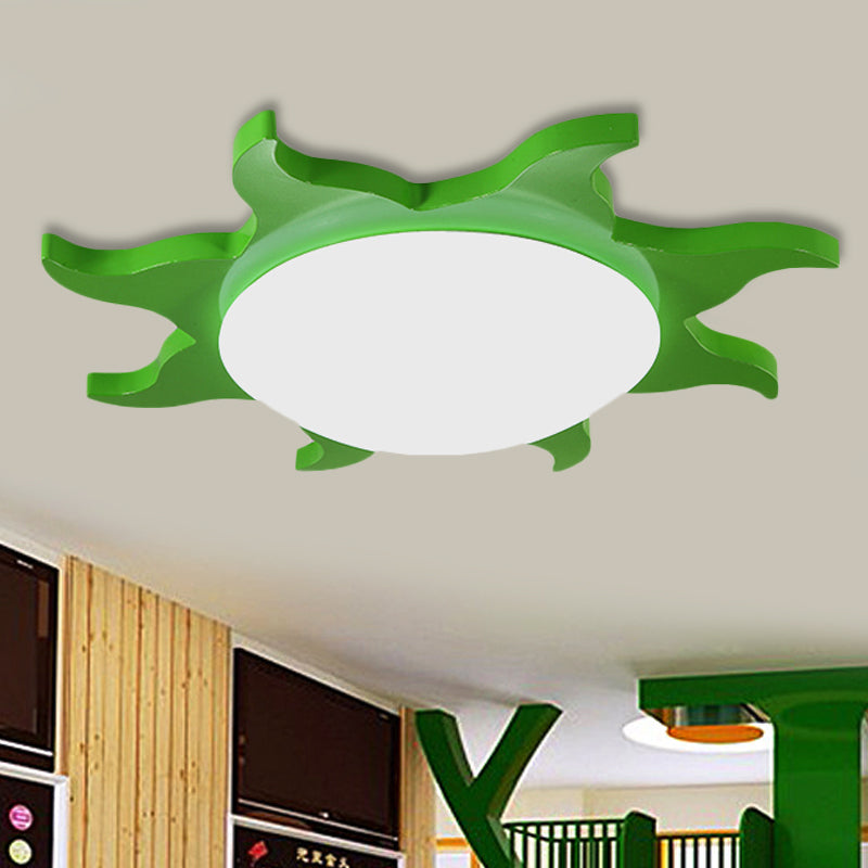 Ceiling lamp in sun shape - Cartoon of wood and acrylic