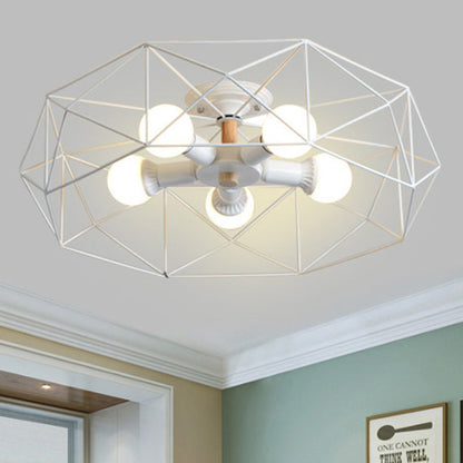 IndustrialGlow – Semi-recessed ceiling light with geometric design 