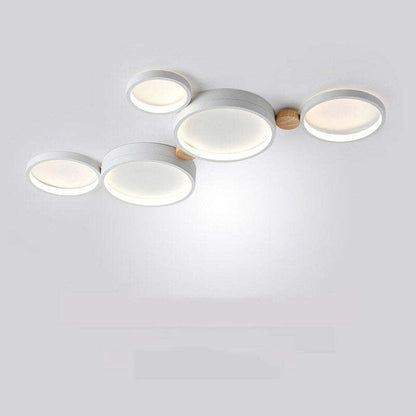 ChicLumineux - Ceiling Lamp in White and Gray Metal 