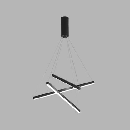 Black LED Pendant Lamp - Minimalist Style in Metal