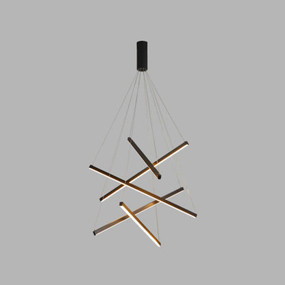 Black LED Pendant Lamp - Minimalist Style in Metal