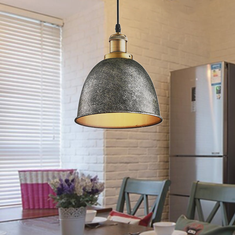 DomeLight - Wrought Iron Pendant Lamp with Atmospheric Appearance