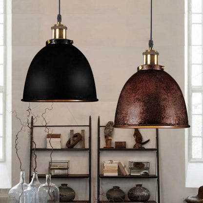 DomeLight - Wrought Iron Pendant Lamp with Atmospheric Appearance