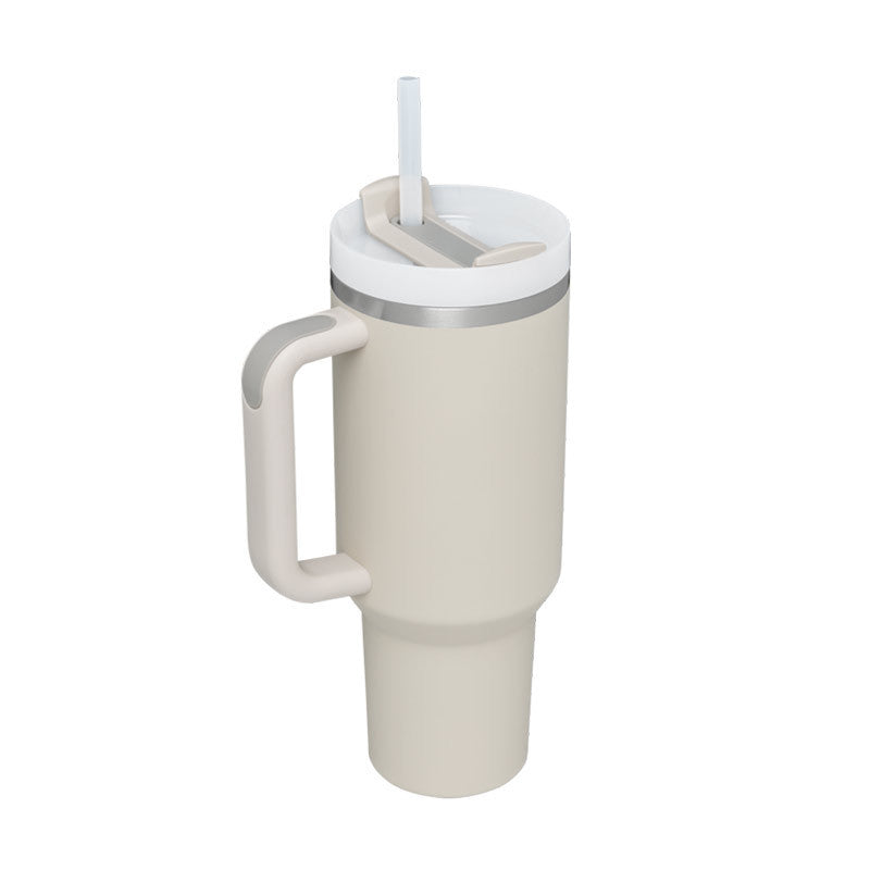 Insulated Mug with Handle and Straw | 40 oz