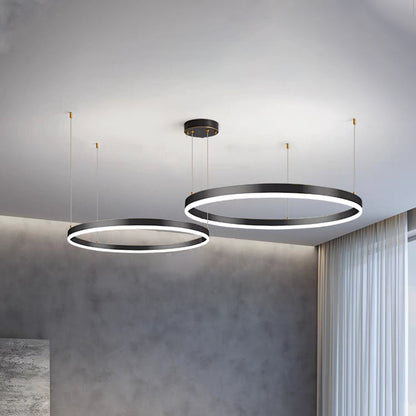 LunaGlow – Elegant Circular Metal Chandelier 