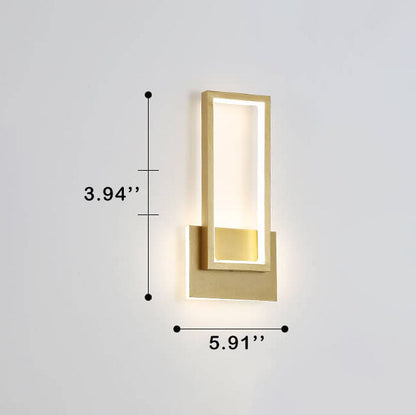 LumiDazzle - Luxurious gold LED wall lamp with minimalist design 